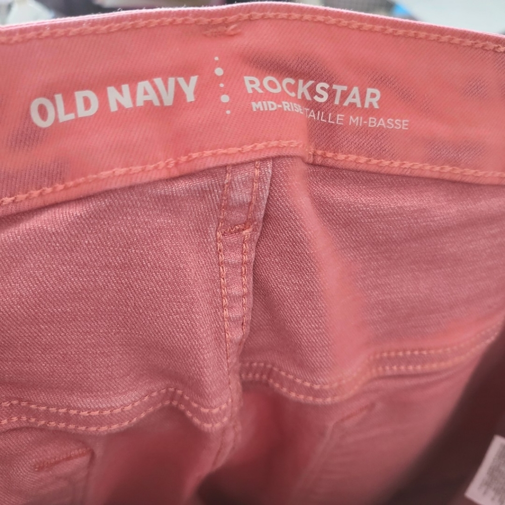 Old Navy Coral Distressed Skinny Jeans Size 18 - Picture 8 of 9